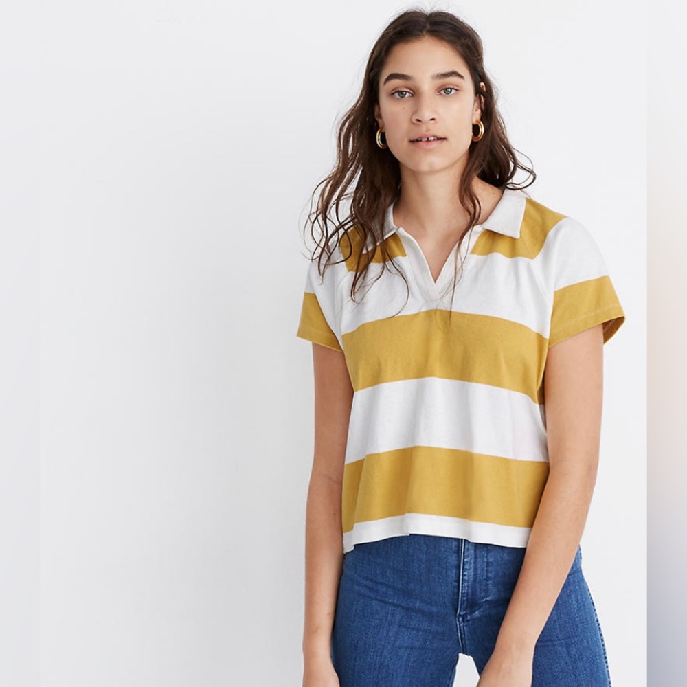 Madewell Cropped Rugby Shirt